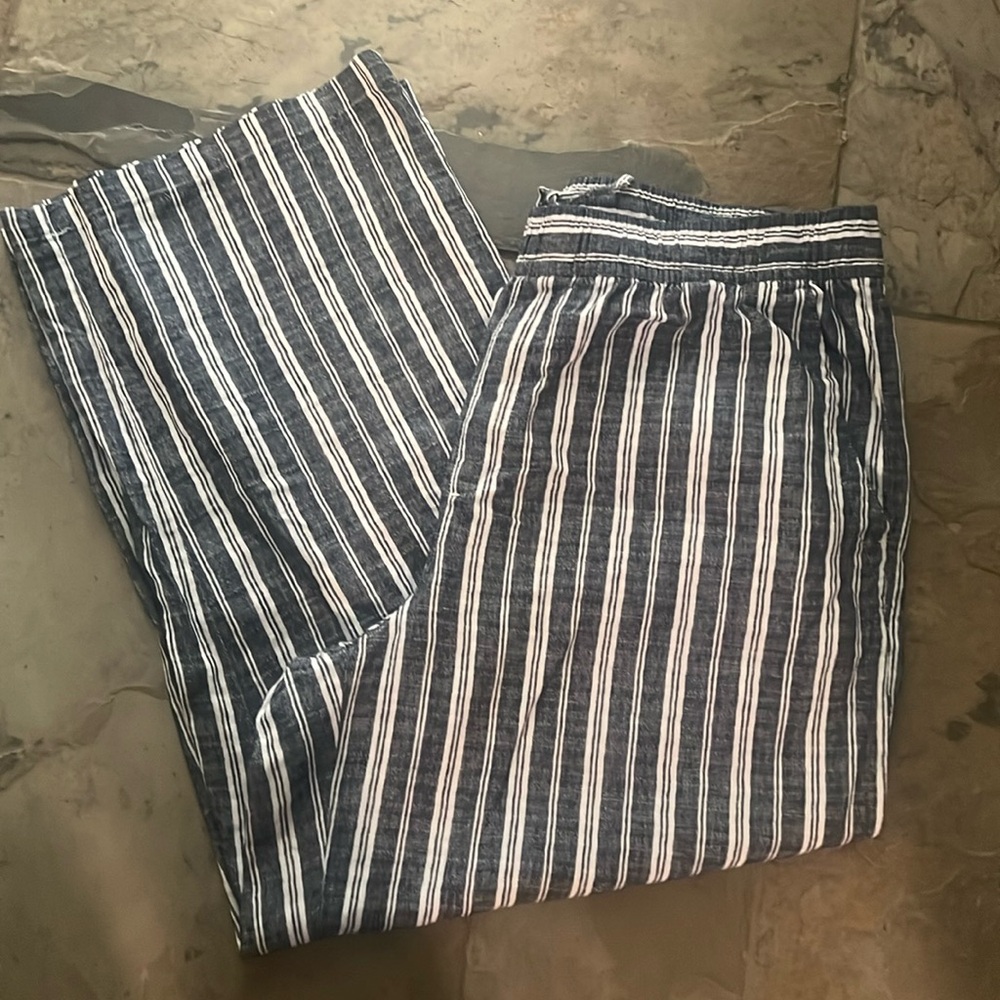 Wide leg linen pants